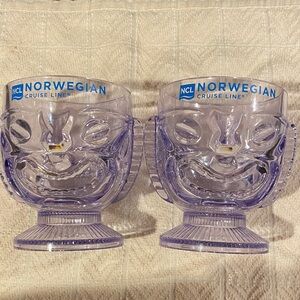 Pair of plastic tiki cups from NCL